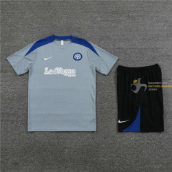 Camiseta y Pantalón Niños Inter Milán Entrenamiento Gris 2024-2025