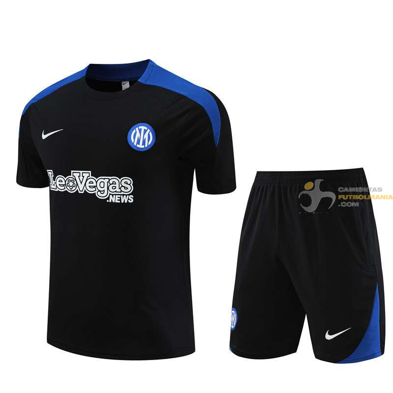 Camiseta y Pantalón Niños Inter Milán Entrenamiento 2024-2025