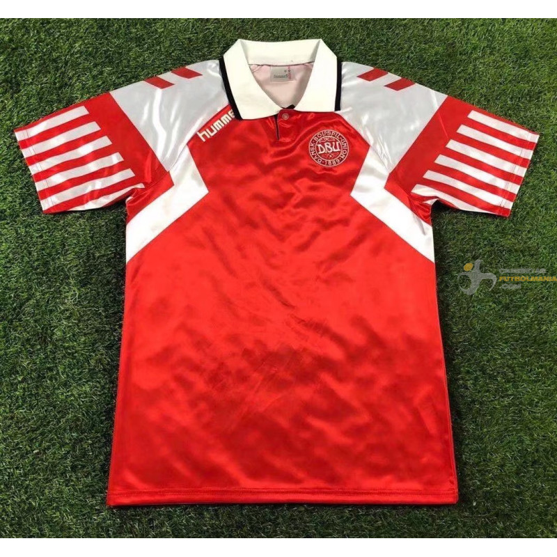 Camiseta Fútbol Dinamarca Primera Equipación Retro Clásica 1992