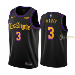 Camiseta NBA Anthony Davis Los Angeles Lakers Negra 2019-2020