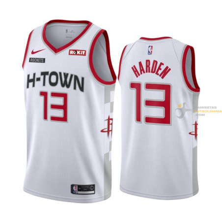 Volver a llamar condensador Escoger Camiseta NBA James Harden de Houston Rockets Blanca 2019-2020