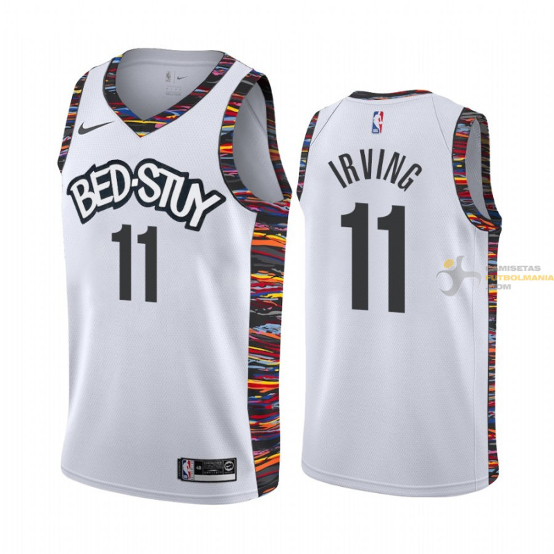 Camiseta NBA Kyrie Irving de Brooklyn Nets Blanca-2 2019-2020