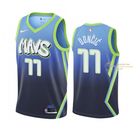 Camiseta NBA Luka Dončić los Dallas Mavericks Azul 2019-2020