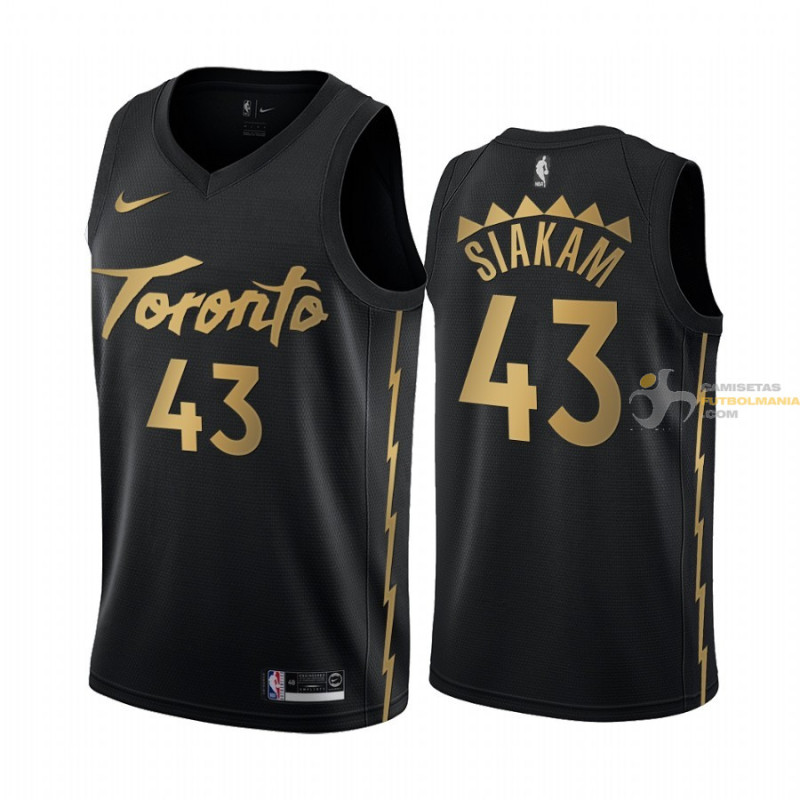 Camiseta Nba Pascal Siakam De Los Toronto Raptors Negra 2019 2020