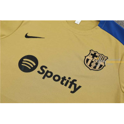 Camiseta y Pantalón Barcelona Entrenamiento Dorado 2024-2025