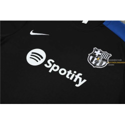Camiseta y Pantalón Niños Barcelona Negro Entrenamiento 2024-2025