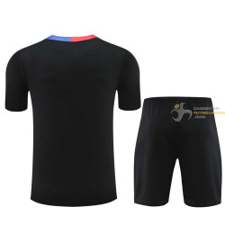 Camiseta y Pantalón Niños Barcelona Negro Entrenamiento 2024-2025