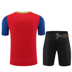 Camiseta y Pantalón Niños Barcelona Rojo Entrenamiento 2024-2025
