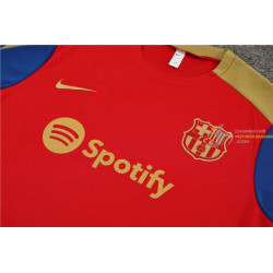 Camiseta y Pantalón Barcelona Entrenamiento Rojo 2024-2025