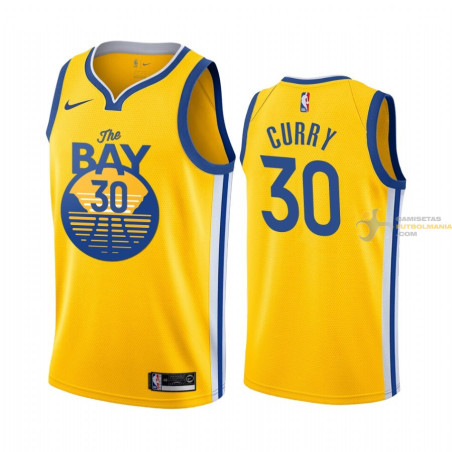 Camiseta NBA Curry de Los Golden State Warriors Amarilla 2021