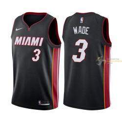 Camiseta NBA Dwyane Wade Miami Heat Negra 2019-2020