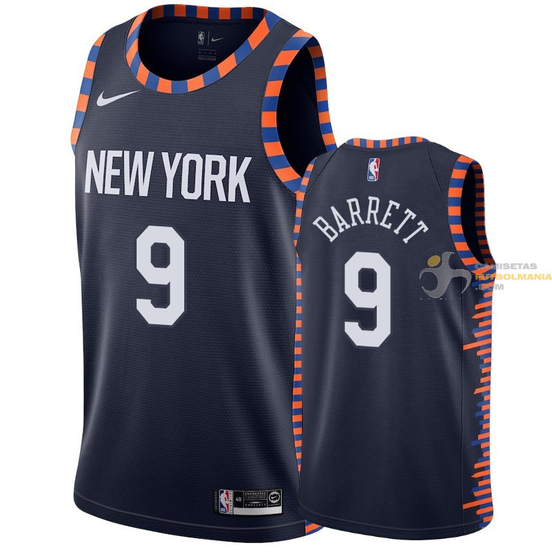 césped Fábula Ataque de nervios Camiseta NBA R. J. Barrett New York Knicks Azul Oscuro 2019-2020