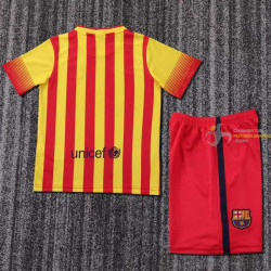 Camiseta y Pantalón Niños Barcelona Segunda Equipación Retro Clásica 2013-2014