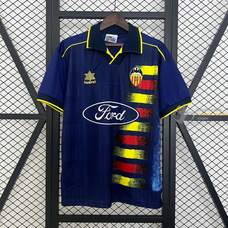 Camiseta Fútbol Valencia Segunda Equipación Retro Clásica 1996-1997