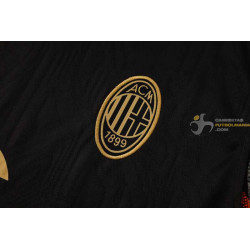 Camiseta Sin Mangas y Pantalón AC Milan Entrenamiento Negro 2024-2025