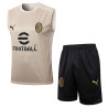 Camiseta Sin Mangas y Pantalón AC Milan Entrenamiento Cream 2024-2025