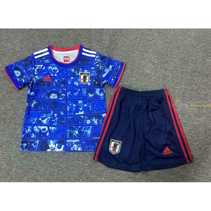 Camiseta y Pantalón Niños Japón Primera Equipación Especial Edición Conmemorativa Anime Blue