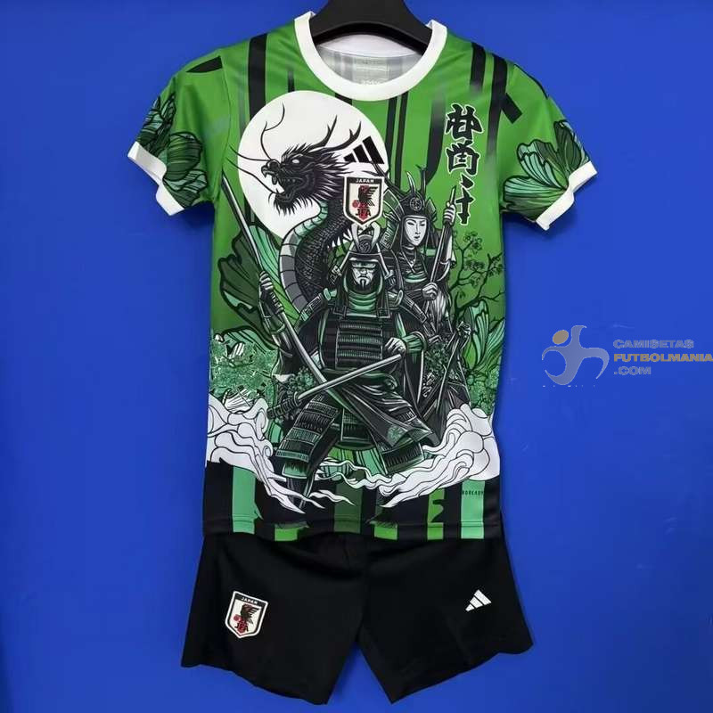 Camiseta y Pantalón Niños Japón Samurai Verde