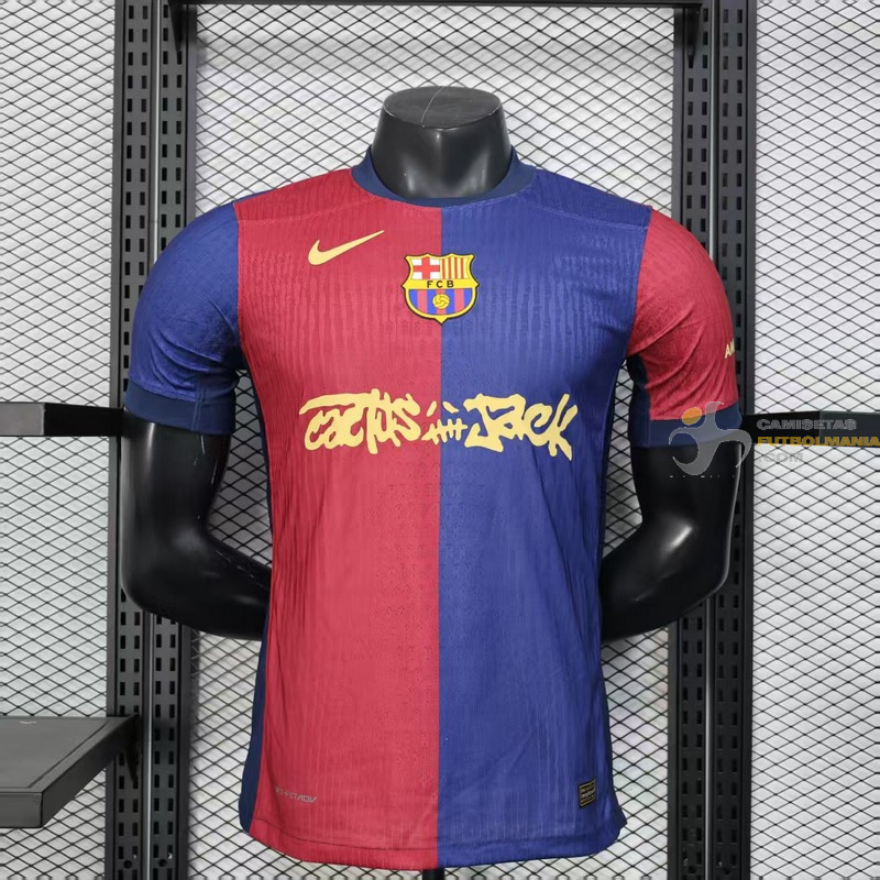 Camiseta Fútbol Barcelona Primera Equipación Edición Especial Travis Scott Versión Jugador 2024-2025