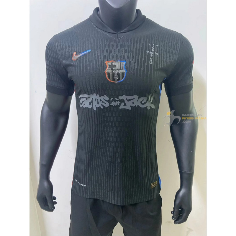 Camiseta Fútbol Barcelona Segunda Equipación Edición Especial Travis Scott Versión Jugador 2024-2025