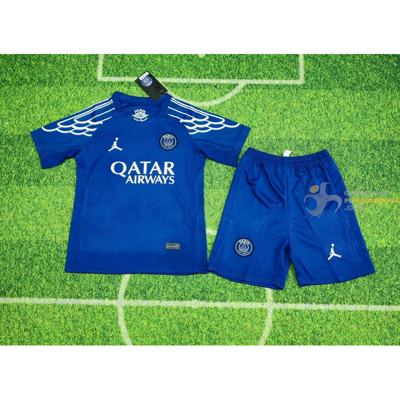 Camiseta y Pantalón Fútbol Niños Paris Saint-Germain Cuarta Equipación 2024-2025