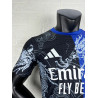 Camiseta Fútbol Real Madrid Edición Especial Dragón Negro Azul Versión Jugador 2025-2026