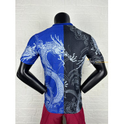 Camiseta Fútbol Real Madrid Edición Especial Dragón Negro Azul Versión Jugador 2025-2026