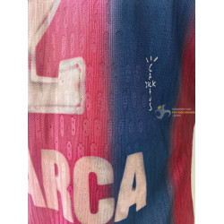 Camiseta Fútbol Barcelona Travis Scott Primera Equipación Skeleton Retro Versión Jugador 2000-2001