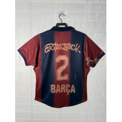 Camiseta Fútbol Barcelona Travis Scott Primera Equipación Skeleton Retro 2000-2001