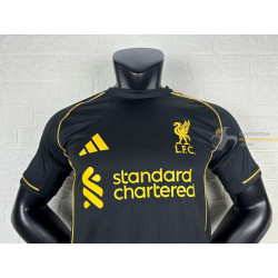 Camiseta Fútbol Liverpool Edición Especial Versión Jugador Negra 2025-2026