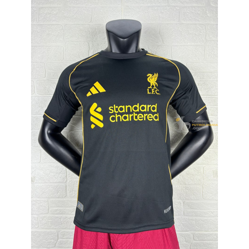 Camiseta Fútbol Liverpool Edición Especial Versión Jugador Negra 2025-2026