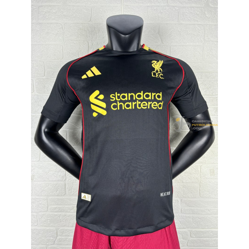 Camiseta Fútbol Liverpool Edición Especial Versión Jugador Negra Z 2025-2026