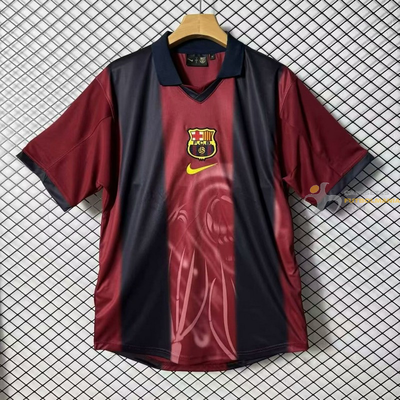 Camiseta Fútbol Barcelona Travis Scott Primera Equipación Skeleton Retro 2000-2001