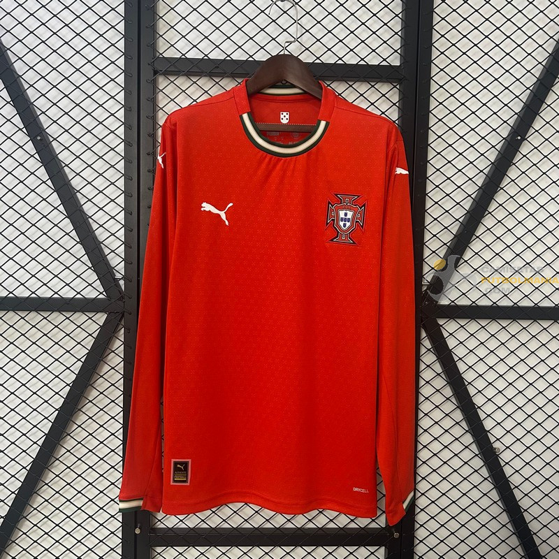 Camiseta Fútbol Portugal Primera Equipación Manga Larga 2025-2026