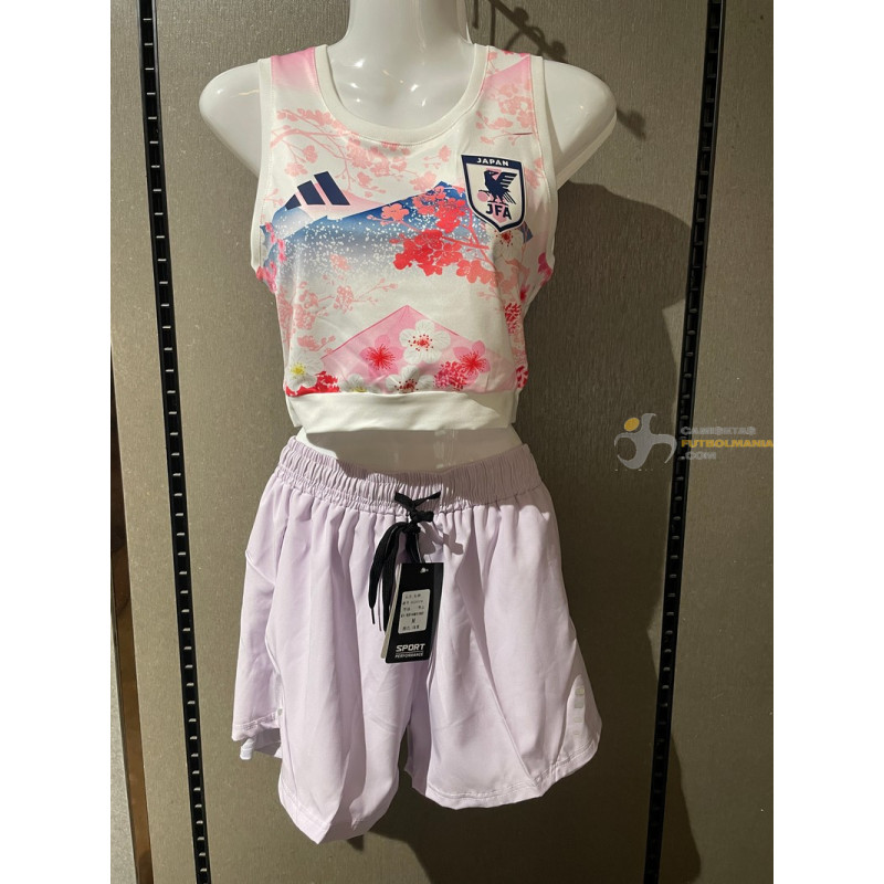Camiseta Top Sin Mangas Fútbol Mujer Japón Edición Sakura Fuji 2025-2026