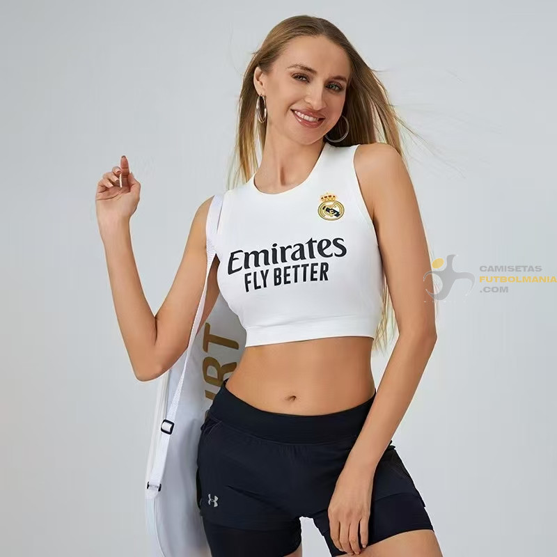 Camiseta Top Sin Mangas Fútbol Mujer Real Madrid Primera Equipación 2025-2026