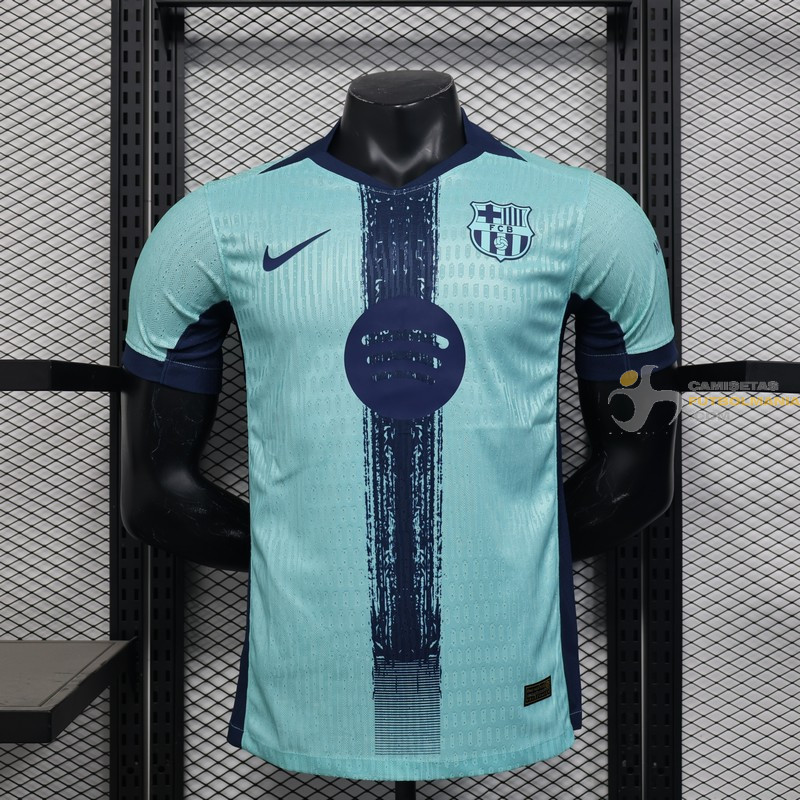 Camiseta Fútbol Barcelona Edición Especial Azul Claro Versión Jugador 2025-2026