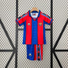 Camiseta y Pantalón Niños Barcelona Primera Equipación Retro Clásica 1995-1997