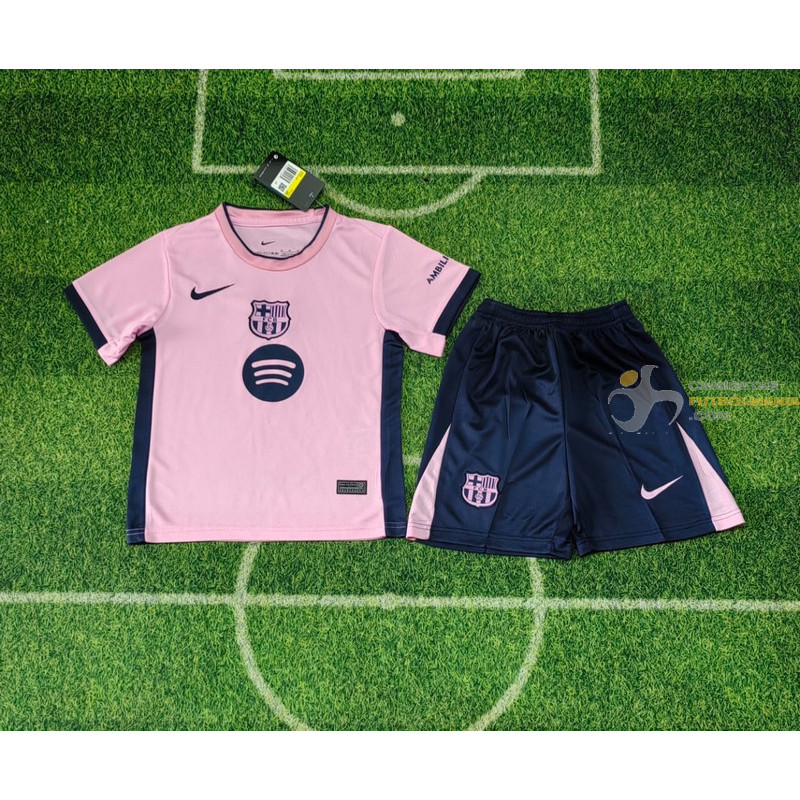 Camiseta y Pantalón Fútbol Niños Barcelona Edición Rosa 2025-2026
