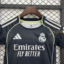 Camiseta y Pantalón Fútbol Niños Real Madrid Segunda Equipación 2025-2026