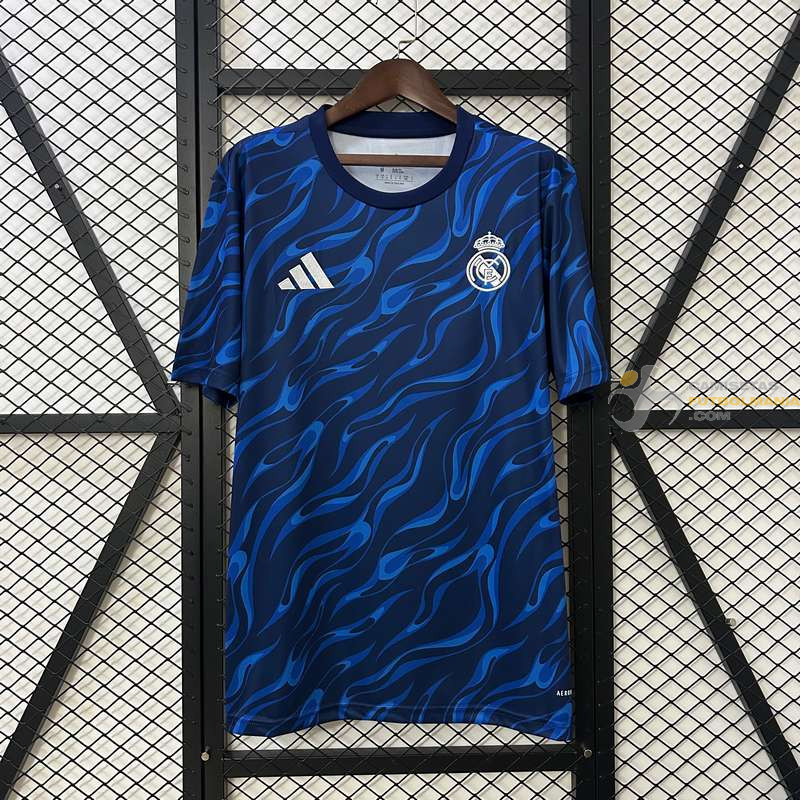 Camiseta Fútbol Real Madrid Entrenamiento Azul 2025-2026