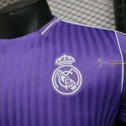 Camiseta Fútbol Real Madrid Edición Especial Púrpura Vintage Versión Jugador 2025-2026