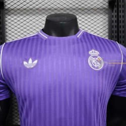 Camiseta Fútbol Real Madrid Edición Especial Púrpura Vintage Versión Jugador 2025-2026