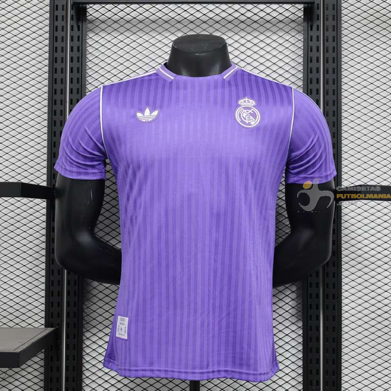 Camiseta Fútbol Real Madrid Edición Especial Púrpura Vintage Versión Jugador 2025-2026