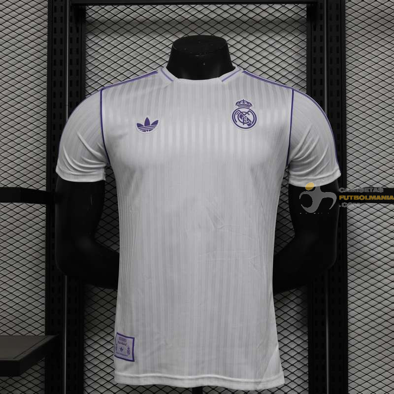 Camiseta Fútbol Real Madrid Edición Especial Blanca Vintage Versión Jugador 2025-2026