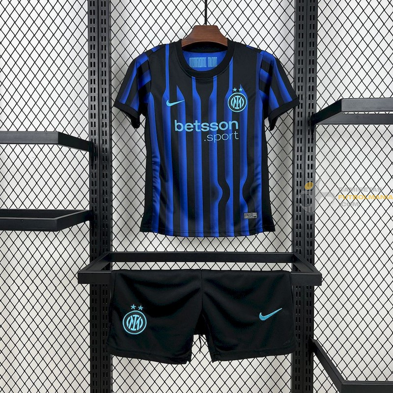 Camiseta y Pantalón Fútbol Niños Inter Milan Primera Equipación 2025-2026