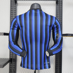 Camiseta Fútbol Inter Milan Primera Equipación Versión Jugador Manga Larga 2025-2026
