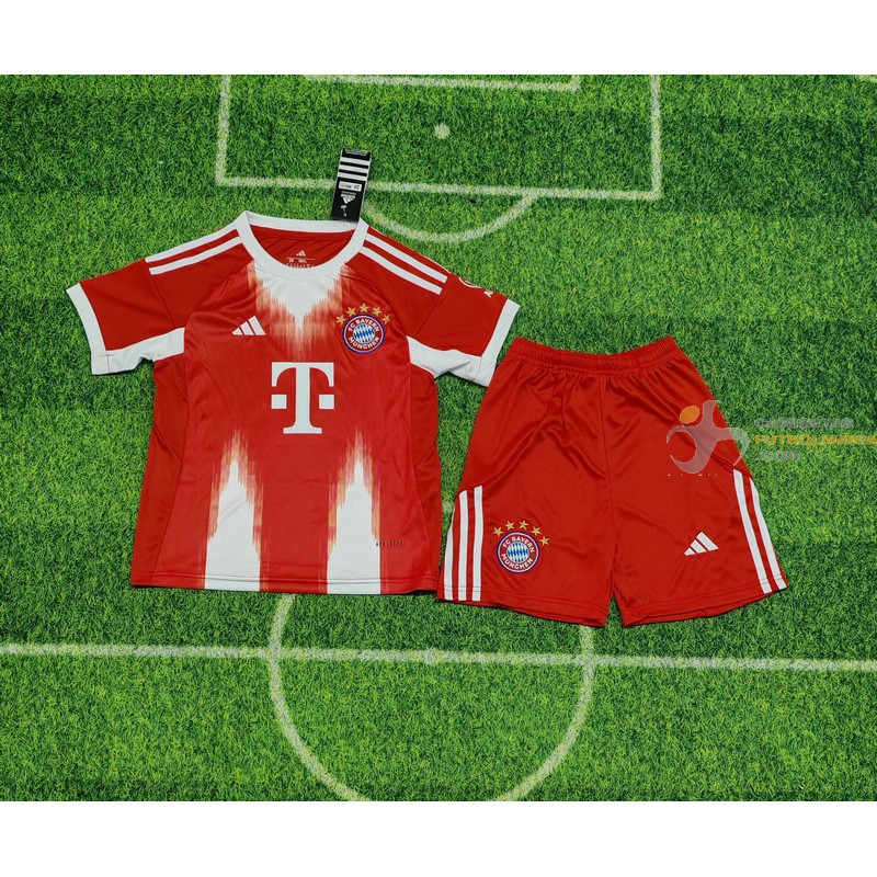 Camiseta y Pantalón Fútbol Niños Bayern Munich Primera Equipación 2025-2026