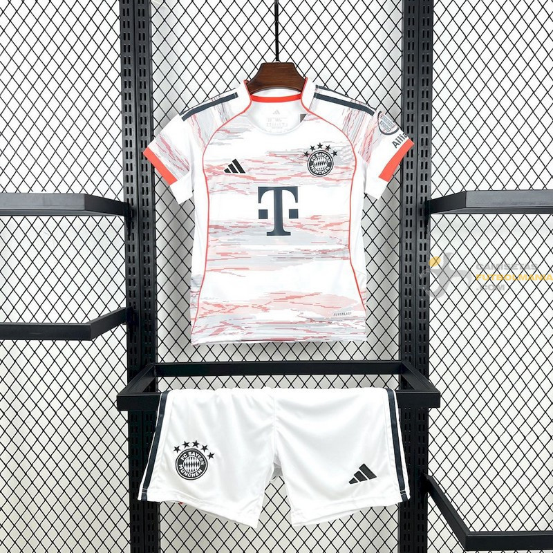 Camiseta y Pantalón Fútbol Niños Bayern Munich Segunda Equipación 2025-2026