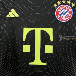 Camiseta y Pantalón Fútbol Niños Bayern Munich Portero Negra 2025-2026